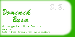 dominik busa business card